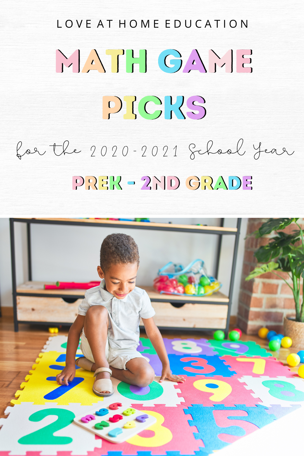 2020/2021 Homeschool Year Math Game Picks and Resources for Preschool/Kindergarten, and 1st Grade/2nd Grade