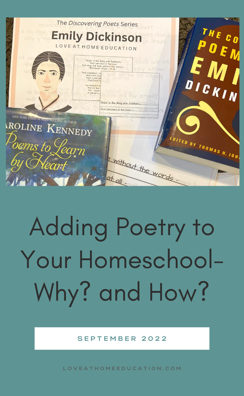 Adding Poetry to Your Homeschool- Why? and How?
