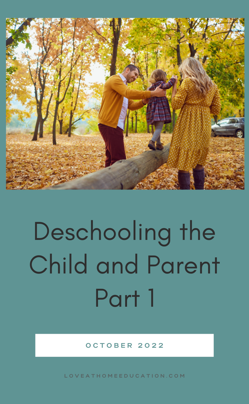 Deschooling, Unschooling, and Homeschooling- What do they mean, and why should we consider them? PART ONE.